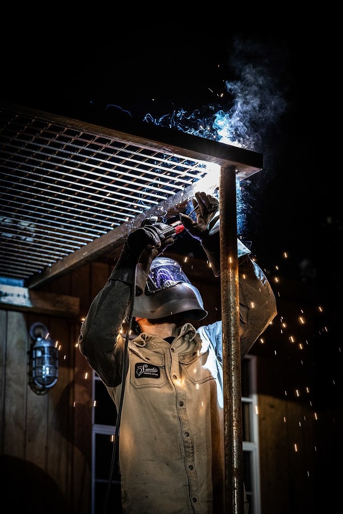 person welding