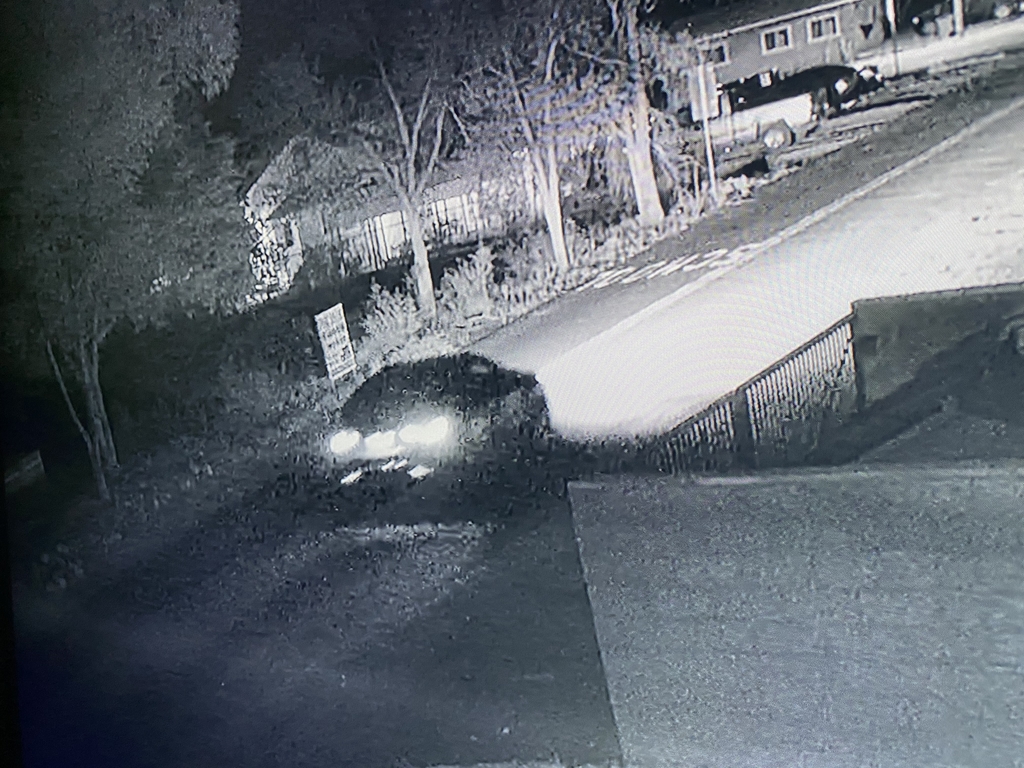Car leaving the school