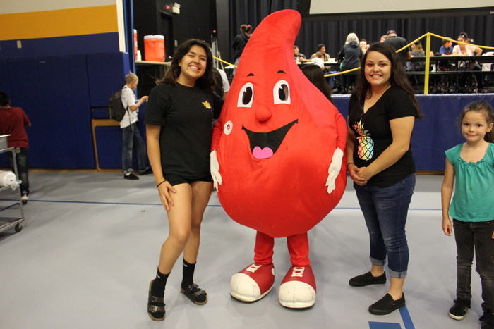 Ubie the blood Drop with Vanessa and Maggie
