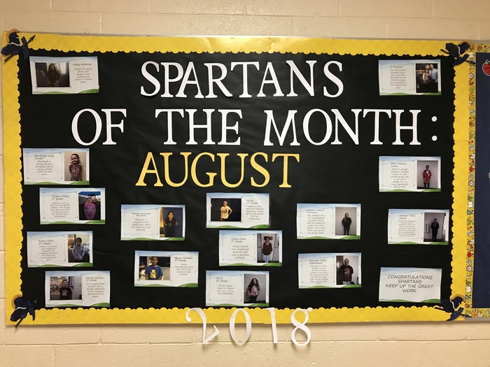 August Spartans of the month
