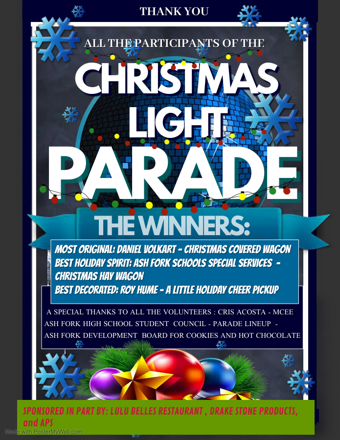 Christmas Light Parade-Thank you
