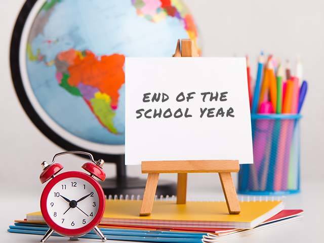 End of the School year