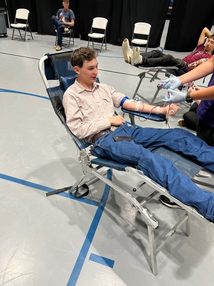 Kyle giving blood once again!